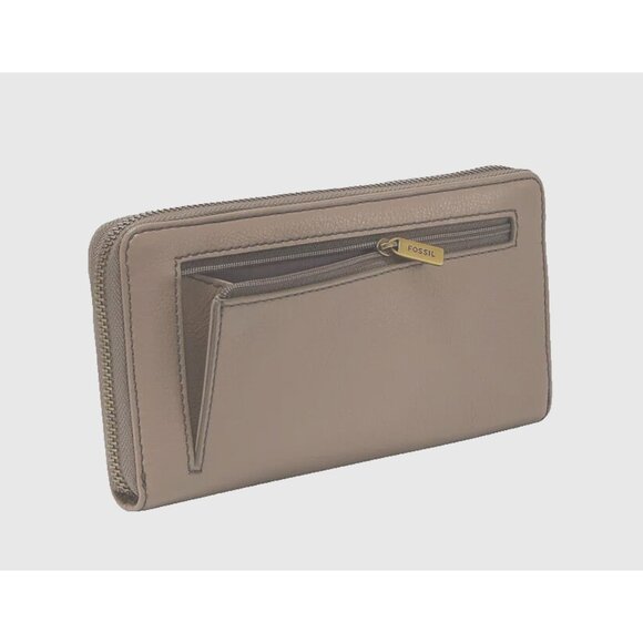 New Fossil Jori Zip Clutch wristlet RFID Wallet Vintage Khaki - Picture 2 of 4